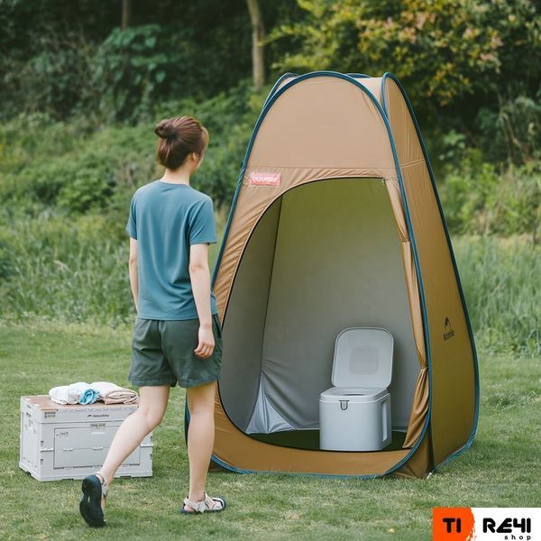 Душевая палатка раскладная Naturehike NH17Z002-P, коричневый 6927595776100 фото