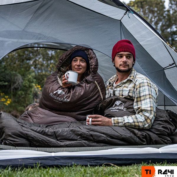 Спальник с капюшоном Naturehike U350S NH20MSD07, (-3&deg;C), правый, коричневый 6927595764312-R фото