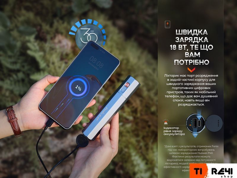 Ліхтар ручний Fenix E-CP блакитний E-CPblue фото