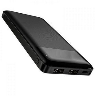 Повербанк Hoco J72 10000mAh 2USB/1Type-C/1MicroUSB/2A Чорний 2442 фото