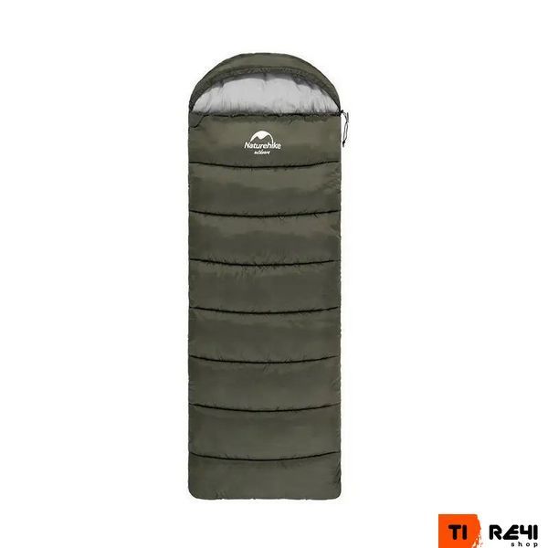 Спальник с капюшоном Naturehike U350S NH20MSD07, (-3&deg;C), правый, темно-зеленый 6927595764329-R фото