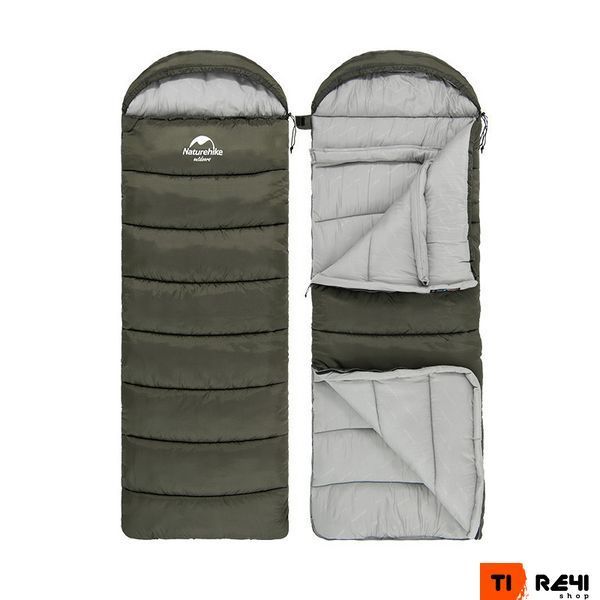 Спальник с капюшоном Naturehike U350S NH20MSD07, (-3&deg;C), правый, темно-зеленый 6927595764329-R фото