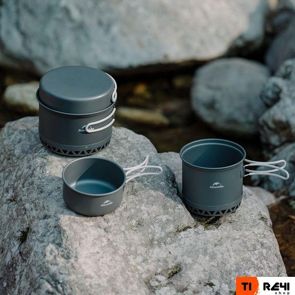 Набор посуды для кемпинга 2 ед. Naturehike CNK2300CJ0002, 1,2 л, алюминий 6976023929595 фото