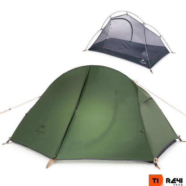 Палатка сверхлегкая одноместная с футпринтом&nbsp;Naturehike Cycling&nbsp;1&nbsp;NH18A095-D, 210T, темный зеленый 6927595735671 фото