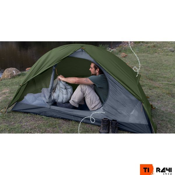 Палатка сверхлегкая одноместная с футпринтом&nbsp;Naturehike Cycling&nbsp;1&nbsp;NH18A095-D, 210T, темный зеленый 6927595735671 фото