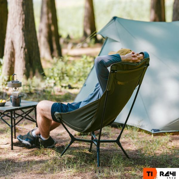 Стілець складаний ультралегкий Naturehike CNK2550JJ013 Yamami YL01, розмір L, алюміній, оливковий 6927595773819 фото