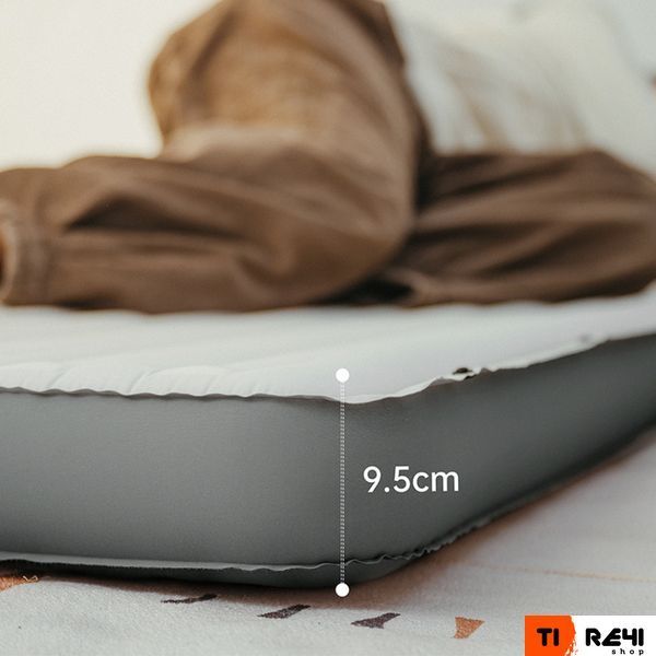 Матрац туристичний надувний одномісний Naturehike CNK2450WS034, 198х68х9.5 см, білий, для кемпінгу із мішком для надування 6975641888048 фото