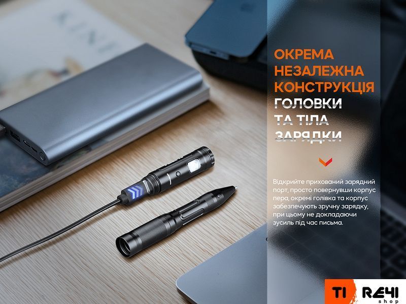 Fenix T6 тактическая ручка с фонариком синяя T6-Blue фото