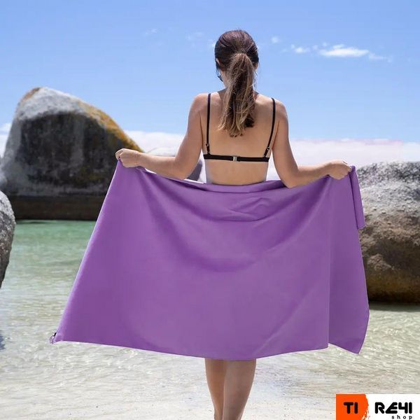 Рушник антибактеріальний швидковисихаючий Fitness Naturehike NH20FS009, 160*80, фіолетовий 6927595750124 фото