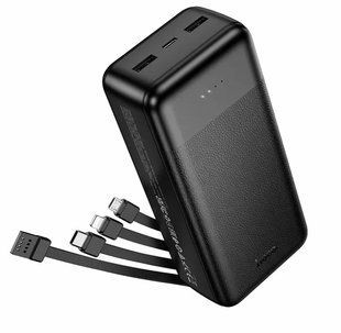 Павербанк HOCO J163B 30000mAh з вбудованими кабелями 14466 фото