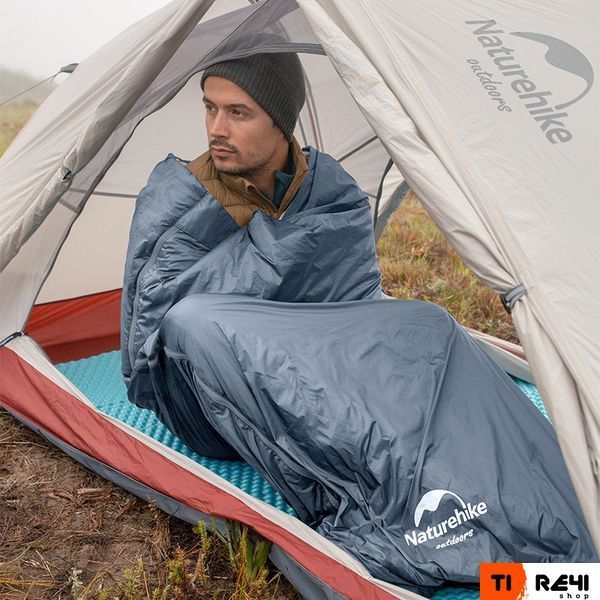 Спальник сверхлегкий Naturehike Ultralight LW180 NH21MSD09 правый, (15&deg;C), p-p M, серо-синий 6927595777947-R фото