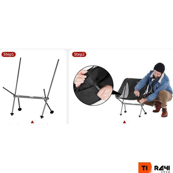 Стілець складаний Naturehike Stellaluna L04 CNK2450JJ015, розмір M, алюміній, чорний 6976023929939 фото