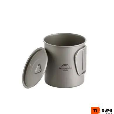 Кружка титанова з ручкою 450 мл Naturehike NH20CJ005 6927595745786 фото