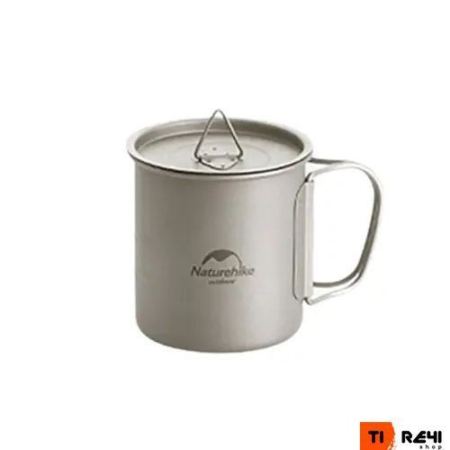 Кружка титанова з ручкою 450 мл Naturehike NH20CJ005 6927595745786 фото