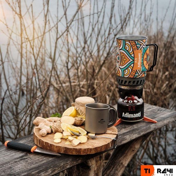 Кружка титанова з ручкою 450 мл Naturehike NH20CJ005 6927595745786 фото