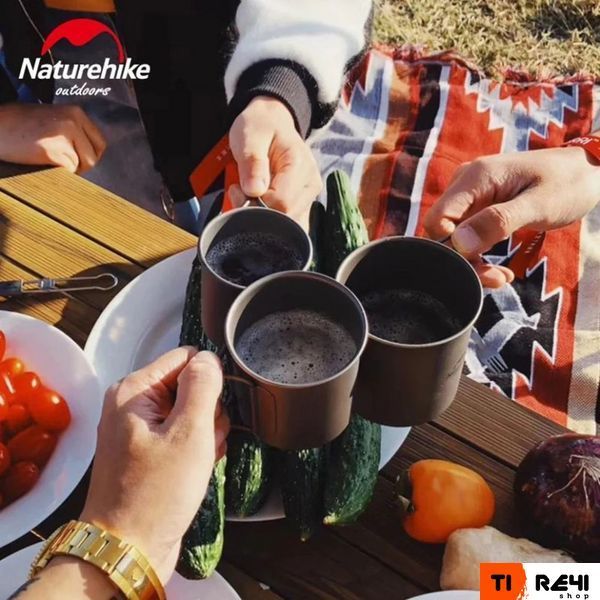 Кружка титанова з ручкою 450 мл Naturehike NH20CJ005 6927595745786 фото