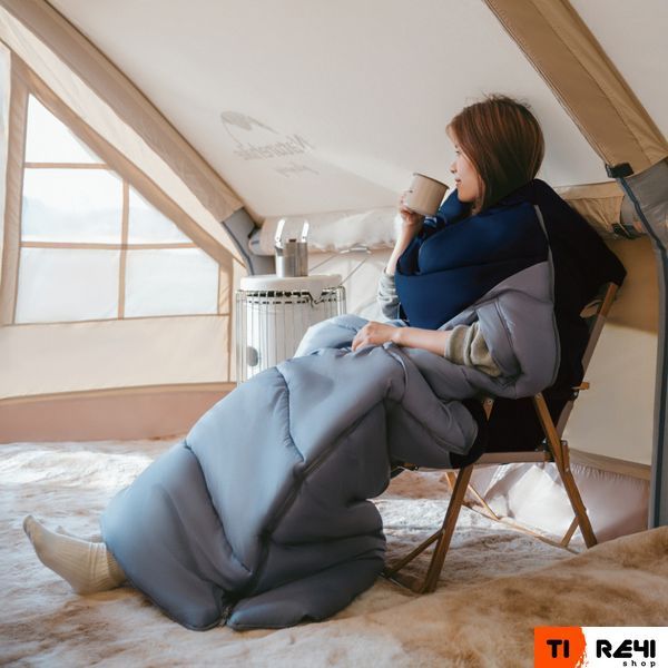 Спальник з капюшоном Naturehike Sunny Day PL02 U250 CNK2550WS028, (8,5&deg;C), лівий, блакитно-синій 6977465868381 фото