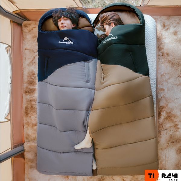 Спальник з капюшоном Naturehike Sunny Day PL02 U250 CNK2550WS028, (8,5&deg;C), лівий, блакитно-синій 6977465868381 фото