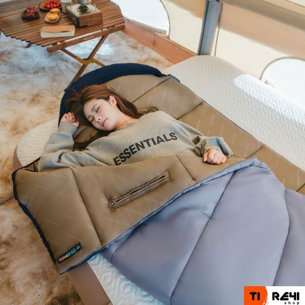 Спальник с капюшоном Naturehike Sunny Day PL02 U250 CNK2550WS028, (8,5&deg;C), правый, коричнево-зеленый 6977465868398 фото