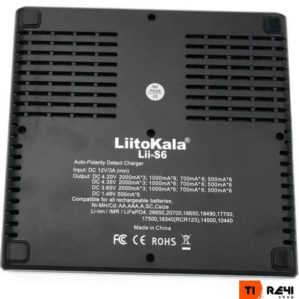Универсальное зарядное устройство LiitoKala Lii-S6 EU на 6 каналов + автомобильный кабель Lii-S6 EU+Carcable фото