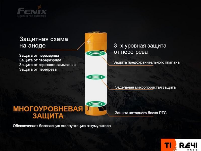 Акумулятор 21700 Fenix (4000 mAh) ARB-L21-4000P фото