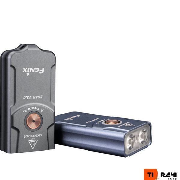 Ліхтар наключний Fenix E03R V2.0, сірий E03RV20GR фото