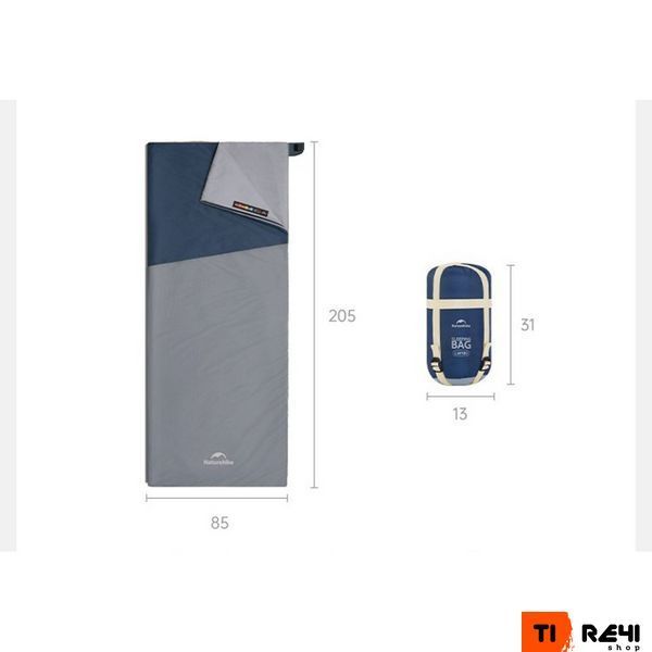 Спальний мішок Naturehike LW180 CNK2550WS026 Sunny Day PL01, (14&deg;C) XL синій 6977465868602 фото