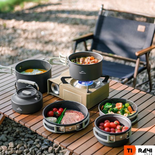 Набір посуду (2 каструлі, сковорідка) Naturehike CNK2450CF010, алюміній 6976507663335 фото