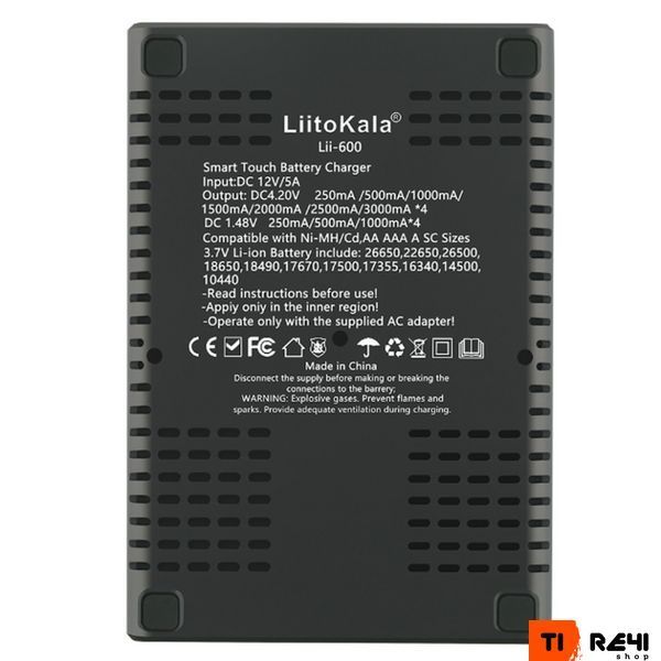 Универсальное интеллектуальное зарядное устройство LiitoKala Lii-600 EU для аккумуляторов + автомобильный кабель Lii-600 EU+Carcable фото