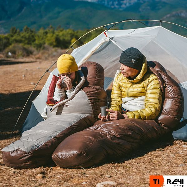 Спальник з натуральним пухом Naturehike Snowbird CNK2550WS014, p-р M, коричневий 400 г 6927595784495 фото