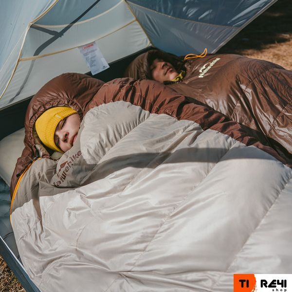 Спальник з натуральним пухом Naturehike Snowbird CNK2550WS014, p-р M, коричневий 400 г 6927595784495 фото