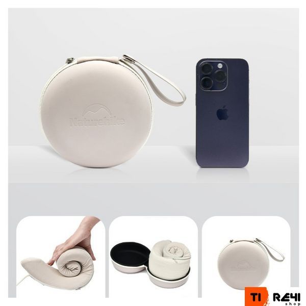 Подушка хлопковая для шеи, с памятью Naturehike CNK2450WS019, бежевая 6975641882756 фото
