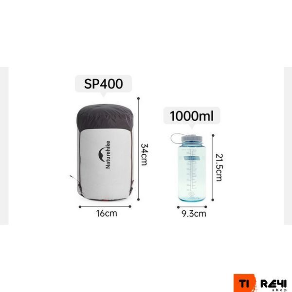Спальник з натуральним пухом Naturehike Snowbird CNK2550WS014, p-р M, коричневий 400 г 6927595784495 фото