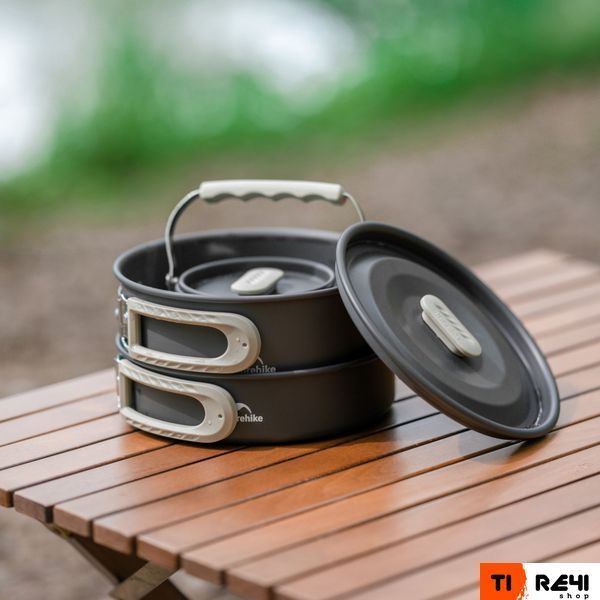 Набор посуды (2 кастрюли, чайник, сковородка) Naturehike CNK2450CF010, алюминий 6976507663281 фото