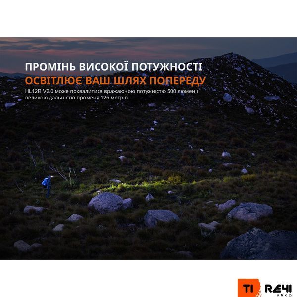 Фонарь налобный Fenix HL12R V2.0 серый HL12RV20Gr фото