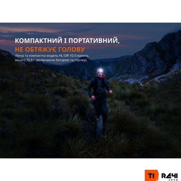 Фонарь налобный Fenix HL12R V2.0 серый HL12RV20Gr фото