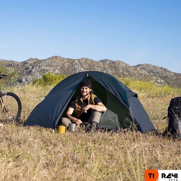 Палатка сверхлегкая одноместная с футпринтом&nbsp;Naturehike Cycling&nbsp;1&nbsp;NH18A095-D, 210T, темный синий 6927595737743 фото