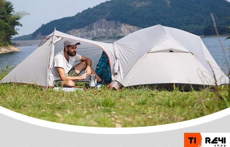 Палатка сверхлегкая двухместная с футпринтом Naturehike Mongar NH17T007-M, 20D, серый 6927595708071 фото