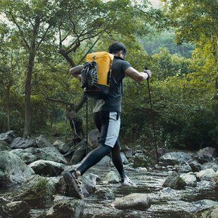 Рюкзак водонепроницаемый Naturehike NH21FSB04, 40л, желтый 6927595788257 фото