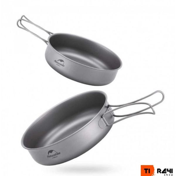 Сковородка титановая с раскладной ручкой 17 см Naturehike NH18T010-A 6927595733288 фото