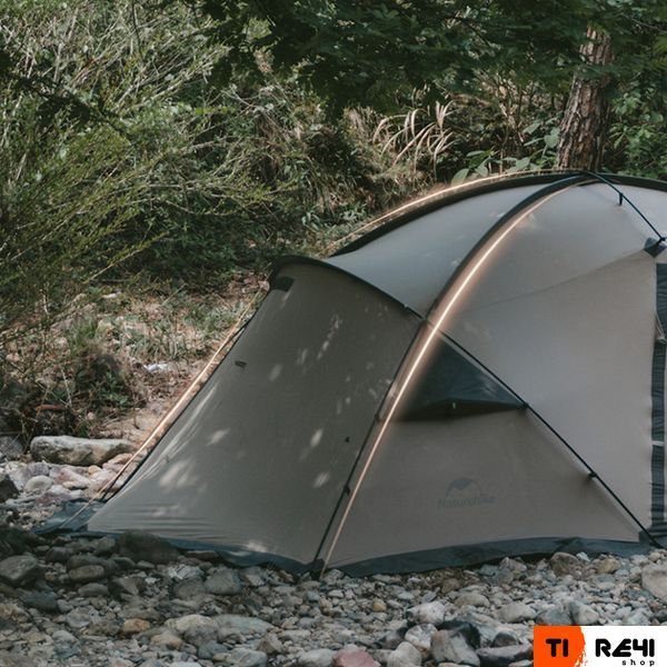 Палатка двухместная с большим тамбуром и навесом Naturehike Shandi CNK2300ZP017, серая 6976023925122 фото
