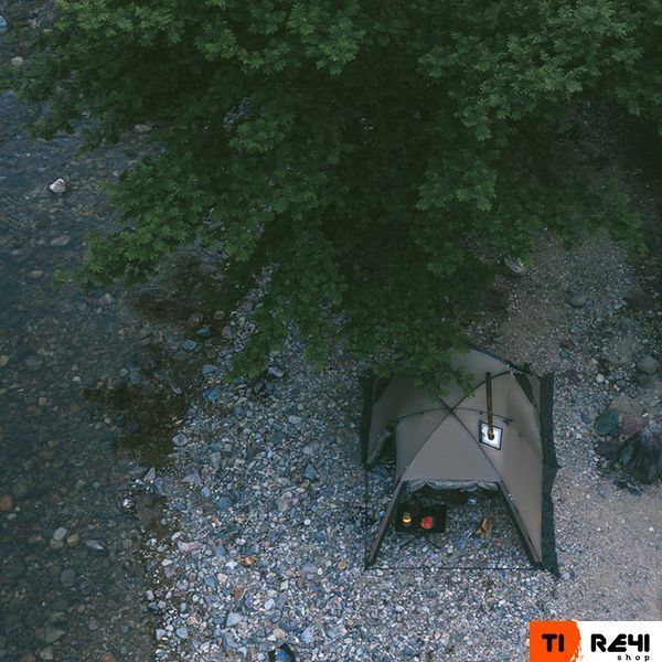 Палатка двухместная с большим тамбуром и навесом Naturehike Shandi CNK2300ZP017, серая 6976023925122 фото
