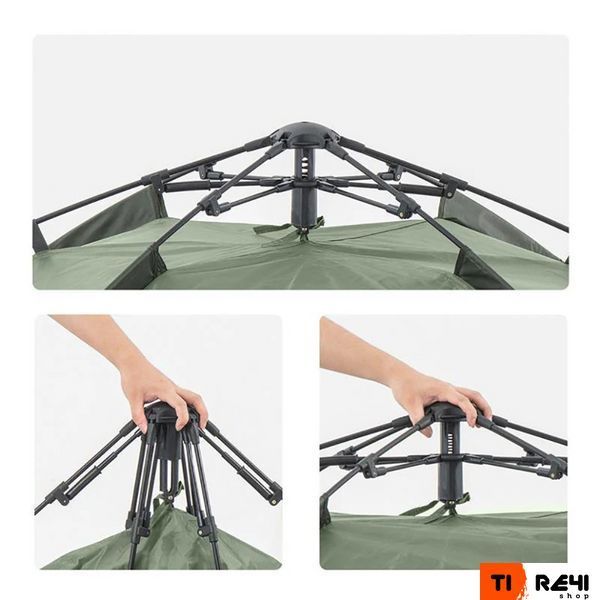 Палатка трехместная автоматическая Naturehike NH21ZP008, темно-зеленая 6976023922336 фото