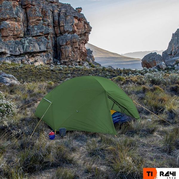 Палатка сверхлегкая двухместная с футпринтом Naturehike Mongar NH17T007-M, 210T, темно-зеленая 6927595767658 фото