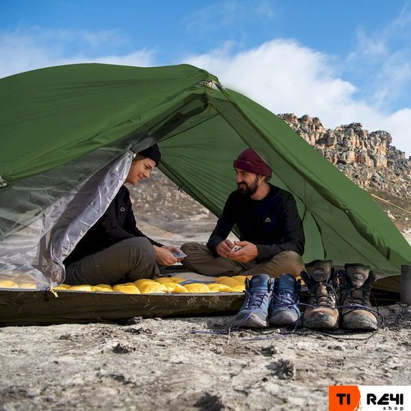 Палатка сверхлегкая двухместная с футпринтом Naturehike Mongar NH17T007-M, 210T, темно-зеленая 6927595767658 фото