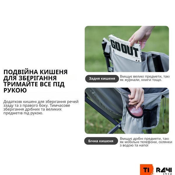 Стілець складаний Naturehike CNK23JU0001, темно-зелений 6976023929724 фото