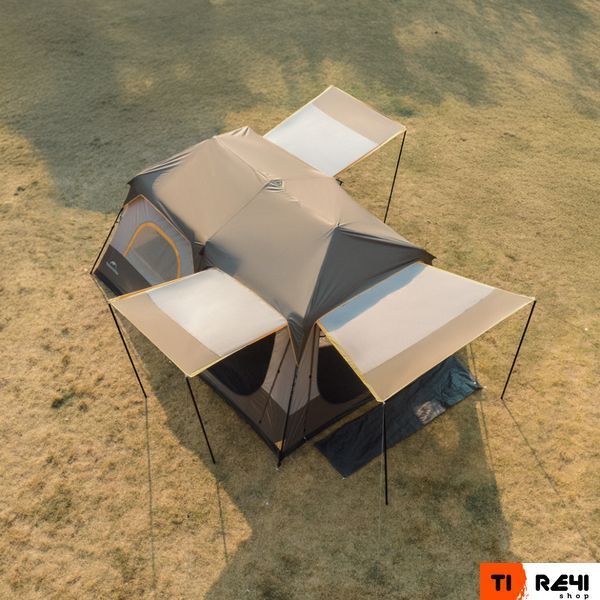 Намет шестимісний Naturehike Cape 8.4 CNK2450WS050 з швидким розкриттям, сіро-коричневий 6927595770566 фото
