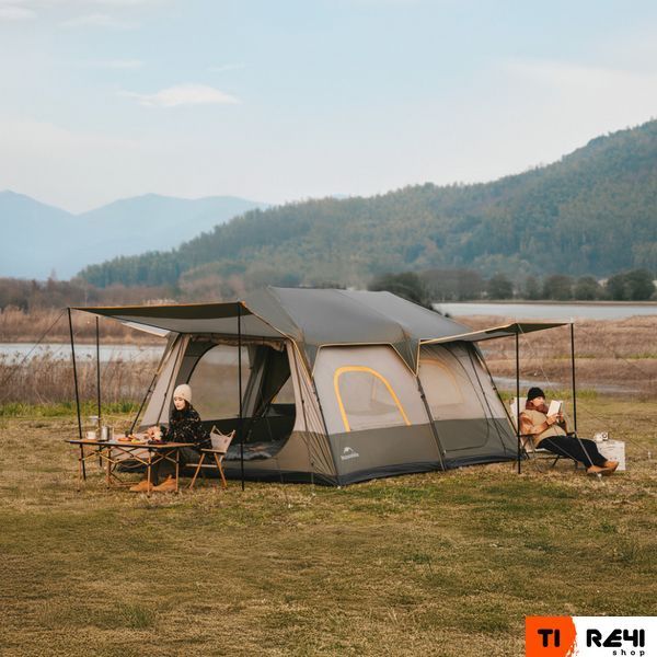Намет шестимісний Naturehike Cape 8.4 CNK2450WS050 з швидким розкриттям, сіро-коричневий 6927595770566 фото