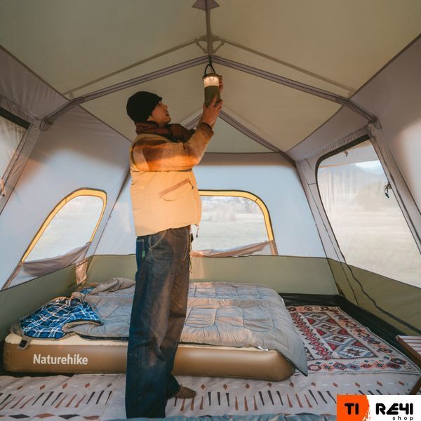 Намет шестимісний Naturehike Cape 8.4 CNK2450WS050 з швидким розкриттям, сіро-коричневий 6927595770566 фото