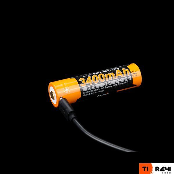 Акумулятор 18650 Fenix (3400 mAh) micro usb зарядка ARB-L18-3400U фото